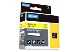 Dymo Rhino 18490, S0718080, 12mm x 3,5m čierna tlač / žltý podklad, originálna páska