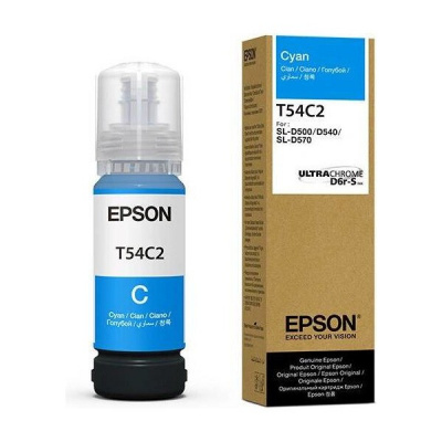 Epson T54C2 C13T54C220 azúrová (cyan) originálna atramentová náplň