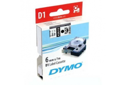 Dymo D1 43610, S0720770, 6mm x 7m čierna tlač / priehľadný podklad, originálna páska