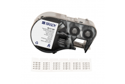 Brady M4-11-498 / 170785, 19.05 mm, Vinyl, čierna tlač / biely podklad