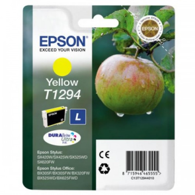 Epson originálna cartridge C13T12944012, T1294, yellow, 485 str., 7ml, Epson Stylus SX420W, 425W, Stylus Office BX305F, 320FW