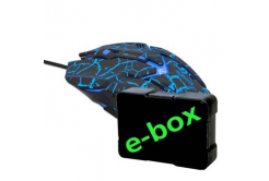 E-blue Myš Auroza Gaming EMS639BKCA-IU, 4000DPI, optická, 6tl., drátová USB, černá, herní, e-box