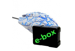 E-blue Myš Auroza Gaming EMS639WHCA-IU, 4000DPI, optická, 6tl., drátová USB, bílá, herní, e-box