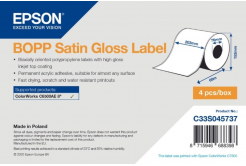 Epson C33S045737 BOPP Satin Gloss, pre ColorWorks, 203mmx68m, biele samolepiace etikety