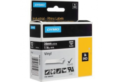 Dymo Rhino 1805432, 24mm x 5,5m, biela tlač/čierný podklad, originálna páska
