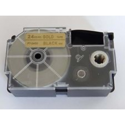 Kompatibilná páska s Casio XR-24GD1 24mm x 8m čierny tisk / zlatý podklad