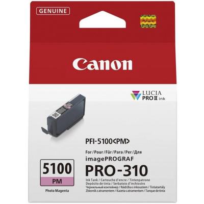 Canon PFI-5100 PM 6957C001 foto purpurová (photo magenta) originálna cartridge