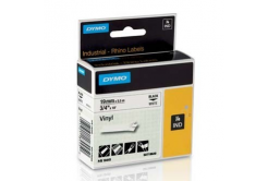 Dymo Rhino 18445, S0718620, 19mm x 5,5m čierna tlač / biely podklad, originálna páska