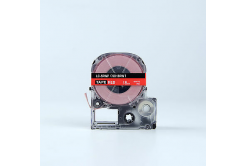 Epson LK-SD18RW, 18mm x 9m, bílý tisk / červený podklad, kompatibilní páska