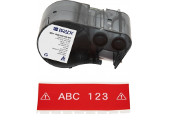 Brady M5C-1500-595-RD-WT / 170943, 38.10 mm x 7.62 m, Vinyl, biela tlač / červený podklad