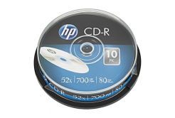 HP CD-R, CRE00019-3, 69308, 10-pack, 700MB, 52x, 80min., 12cm, bez možnosti tlače, cake box, pre archiváciu údajov, poškodené balenie