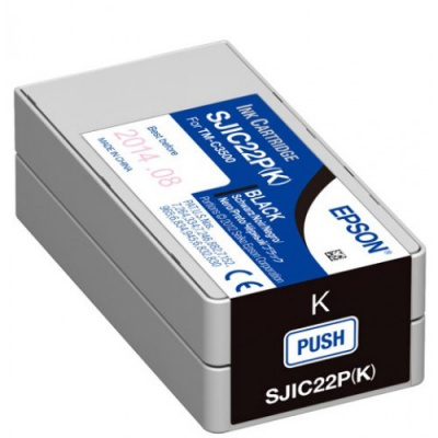 Epson GJIC5(K) C13S020563 pro ColorWorks, čierna (black) originálna cartridge