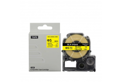 Epson LK-3YBA5, BU5Y, LK-4YBA5, 5 mm x 2,5 m, čierna tlač / žltý podklad, kompatibilná páska
