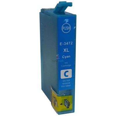 Epson T3472 azúrova (cyan) kompatibilna cartridge