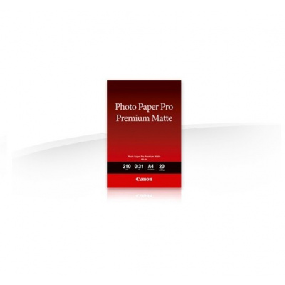 Canon paper premium matte Photo FA-PM1 8657B005, 210 g/m2, A4, 20ks, matný, atramentový, biely, foto papier