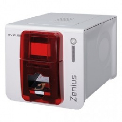 Evolis Zenius Expert ZN1H0000RS, tlačiareň kariet, single sided, 12 dots/mm (300 dpi), USB, Ethernet, red