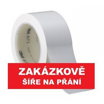 3M 471 Označovacia PVC lepiaca páska, oderuvzdorná, biela 12 mm x 33 m