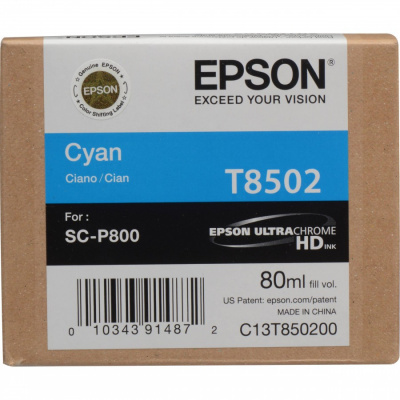 Epson T8502 C13T850200 azúrová (cyan) originálna cartridge