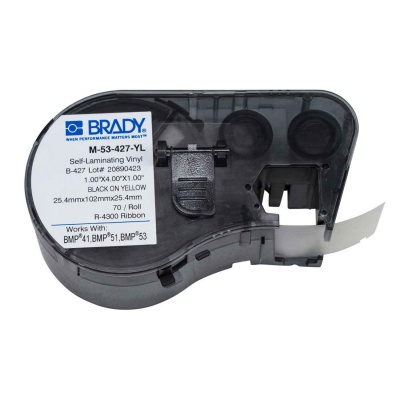 Brady M-53-427-YL / 131601, etikety 25.40 mm x 101.60 mm