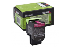 Lexmark 80C2SM0 purpurový (magenta) originálny toner