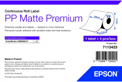 Epson 7113423 PP Matte, pre ColorWorks, 210mmx55m, polypropylén, biele samolepiace etikety
