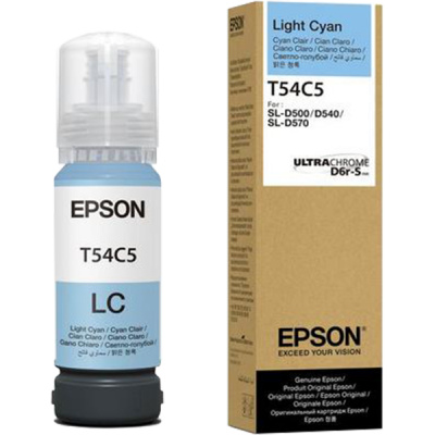 Epson T54C5 C13T54C520 svetlo azúrová (light cyan) originálna atramentová náplň