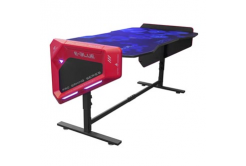 E-blue Herní stůl EGT003BK, 165x88cm, 70-89,2cm, RGB podsvícení, výškově nastavitelný, s podložkou pod myš
