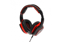 Red Fighter H2, herní sluchátka s mikrofonem, ovládání hlasitosti, černo-červená, 2x 3.5 mm jack