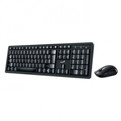 Genius Smart KM-8200 31340003400, sada klávesnice s bezdrátovou optickou myší, 1x AA, 1x AAA, US, klasická, programovatelné klávesy typ 2.4 [G