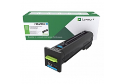 Lexmark 72K2XCE azúrový (cyan) originálny toner