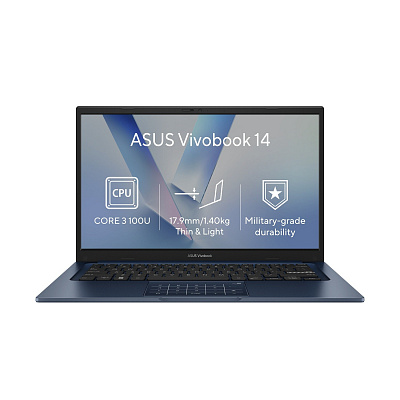 ASUS Vivobook 14/X1404VA-EB2174Z/3-100U/14"/FHD/8GB/256GB/Intel int/bez OS/Blue/2R