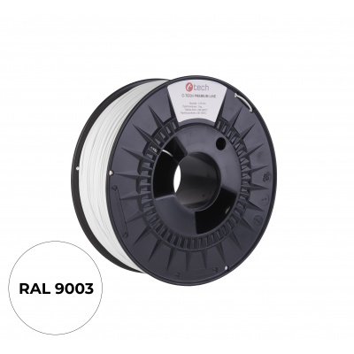 C-Tech 3DF-P-ASA1.75-9003 3D filament, PREMIUM LINE, ASA, dopravná biela, 1,75mm, 1kg