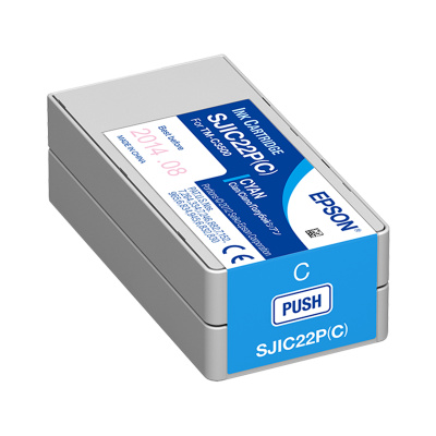 Epson SJIC22P(C) C33S020602 pre ColorWorks, azúrová (cyan) originálna cartridge
