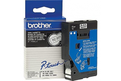 Brother TC-201, 12mm x 7,7m, čierna tlač / biely podklad, originálna páska