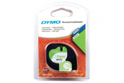 Dymo LetraTag 59421, S0721500, 12mm x 4m čierna tlač / biely podklad, originálná páska