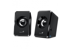 Genius reproduktory SP-U125 31730042400, 2.0, 3W, černé, regulace hlasitosti, 3,5 mm jack (USB), 150Hz-20kHz