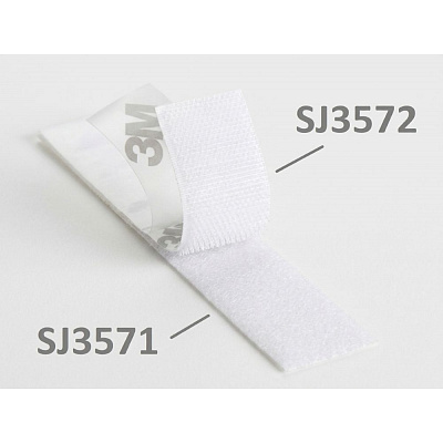 3M Hook & Loop™ SJ3572, biely, háčiky 25 mm x 45,7 m