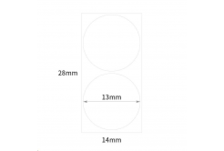 Niimbot štítky R A2A08061801, 14x28mm 220ks WhiteRound B pre D11 a D110