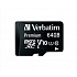 VERBATIM MicroSDXC karta 64GB Premium, U1 + adaptér