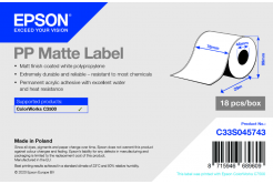 Epson C33S045743 PP Matte, pre ColorWorks, 76mmx29m, polypropylén, biele samolepiace etikety