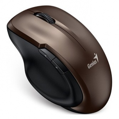 Genius Myš Ergo 8200S 31030029403, 1200DPI, 2.4 [GHz], optická, 5tl., bezdrátová, čokoládová, 1 ks AA, BlueEye senzor