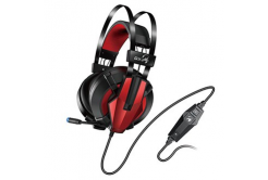 Genius HS-G710V 31710014400, herní sluchátka s mikrofonem, ovládání hlasitosti, černá/červená, USB