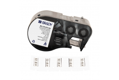 Brady M4-125-075-342 / 170721, 19.05 mm x 5.97 mm, Polyolefin, čierna tlač / biely podklad