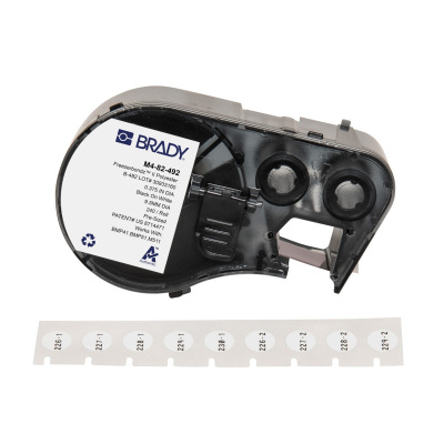 Brady M4-82-492 / 170778, 9.53 mm, Polyester, čierna tlač / biely podklad