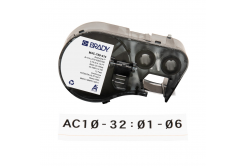 Brady M4C-750-414 / 170729, 19.05 mm x 3.66 m, Polyester, čierna tlač / biely podklad