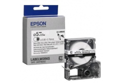 Epson LK-4WBA5 C53S654904 6mm x 9m, čierna tlač / biely podklad, originálna zmršťovacia bužírka