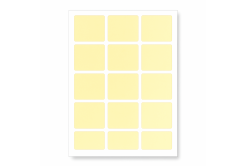Samolepiace etikety 60 x 60 mm, 12 etiket, A4, 20 listov, žlté