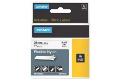 Dymo Rhino 1734524, S0773840, 24mm x 3,5m, čierna tlač/biely podklad, originálná páska