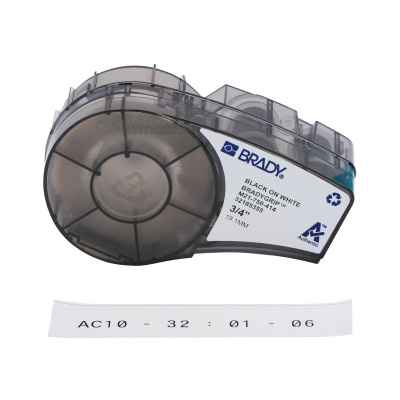 Brady M21-750-414 / 151516, 19.05 mm x 3.048 m, Polyester, čierna tlač / biely podklad