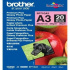 Brother Glossy Photo Paper BP71GA3, 260 g/m2, A3, 20ks, lesklý, atramentový, biely, foto papier